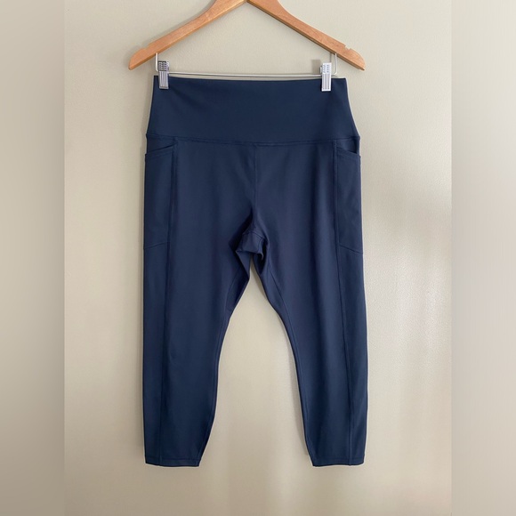 RBX: Navy Blue Leggings with Side Pockets 
Size: X Large - Picture 6 of 14